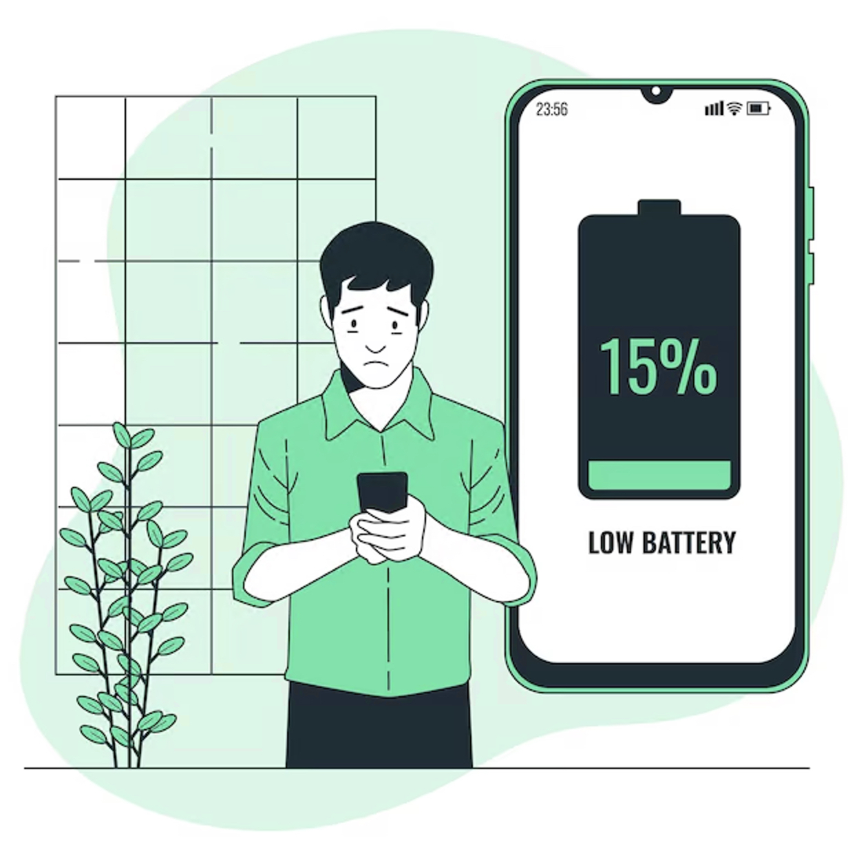 Low battery phone